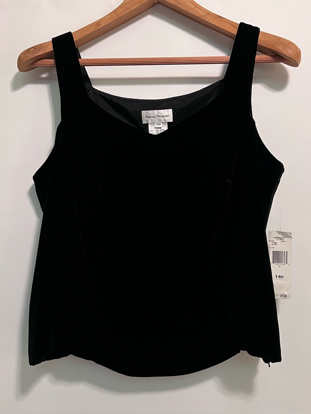 Rena Rowan Black Velvet Camisole